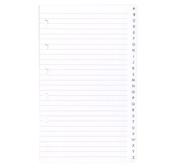 Agenda Moderne - Recharge Répertoire alphabétique tranche dorée - FEUILLES REPERTOIRE A-Z 0813 - 8,5x13 cm