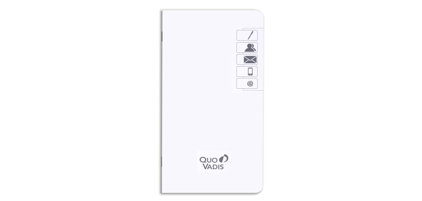 Quo Vadis - REPERTOIRE AGENDA Blanc 32 pages Indexé - 8,8x17 cm