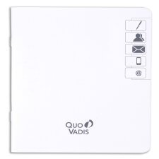 Répertoire Agenda blanc Quo Vadis Recharge - 32 pages Indexé - 16x16 cm