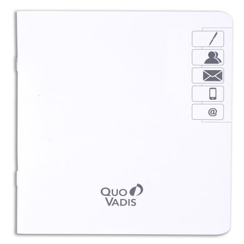 Répertoire Agenda blanc Quo Vadis Recharge - 32 pages Indexé - 16x16 cm