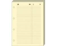 Quo Vadis - Recharge Organiseur - FEUILLES TELEPHONE T14 ivoire 8x12,5 cm Papier Clairefontaine ivoire