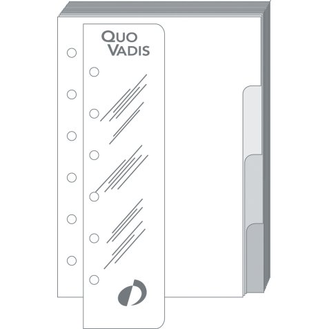 Intercalaire + règle Recharge T14 Quo Vadis - 8x12,5 cm