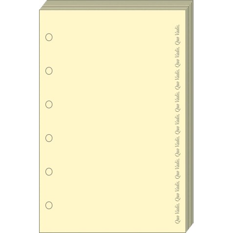 Quo Vadis - Recharge Organiseur - BLOC-NOTES T14 Ivoire - 8x12,5 cm