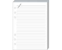 Quo Vadis - Recharge Organiseur - FICHES NOTES T17 Blanc - 10x17 cm