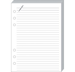 Quo Vadis - Recharge Organiseur - FICHES NOTES T17 Blanc - 10x17 cm