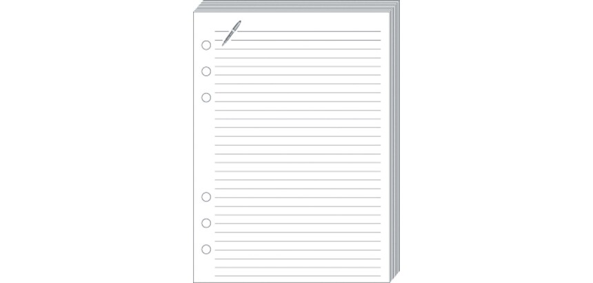 Quo Vadis - Recharge Organiseur - FICHES NOTES T17 Blanc - 10x17 cm