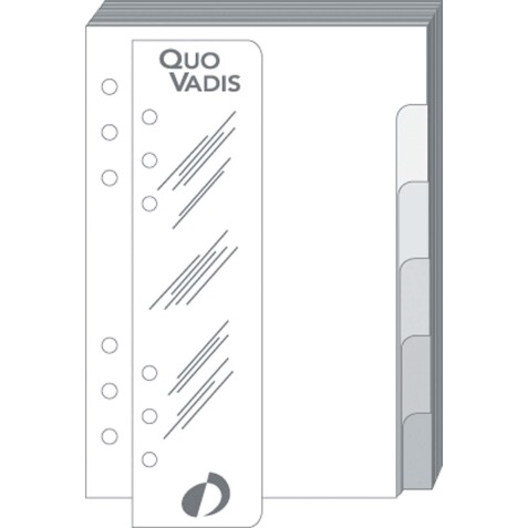 Quo Vadis - Recharge Organiseur - INTERCALAIRE+REGLE T17 - 10x17 cm