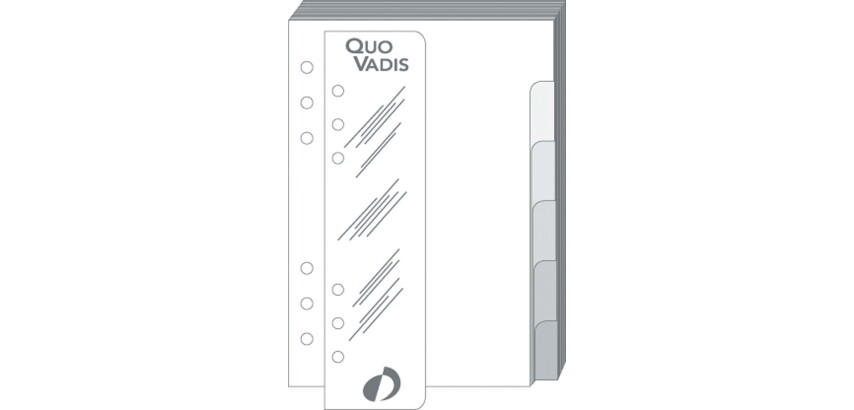 Quo Vadis - Recharge Organiseur - INTERCALAIRE+REGLE T17 - 10x17 cm