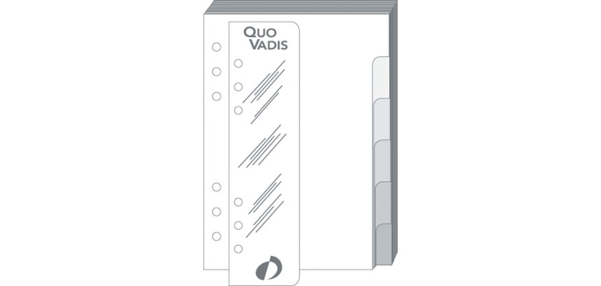 Quo Vadis - Recharge Organiseur - INTERCALAIRE+REGLE T17 - 10x17 cm