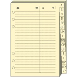 Quo Vadis - Recharge Organiseur - REPERTOIRE TEL T17 Ivoire - 10x17 cm