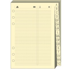 Quo Vadis - Recharge Organiseur - REPERTOIRE TEL T17 ivoire 10x17 cm Papier Clairefontaine ivoire
