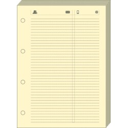 Quo Vadis - Recharge Organiseur - FEUILLES TELEPHONE T17 Ivoire - 10x17 cm