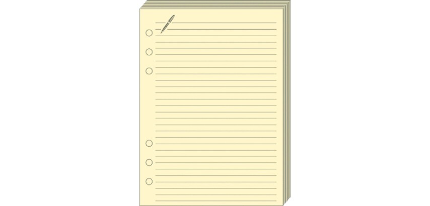 Quo Vadis - Recharge Organiseur - FICHES NOTES T17 ivoire 10x17 cm Papier Clairefontaine ivoire