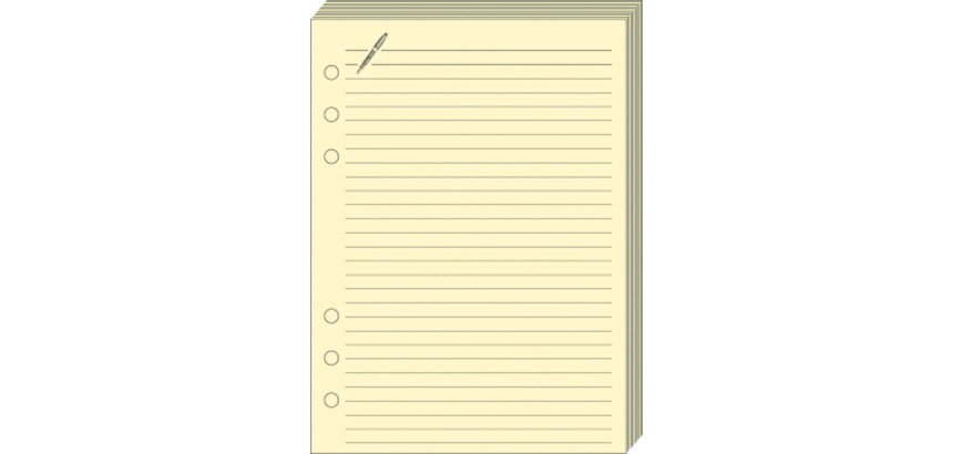 Quo Vadis - Recharge Organiseur - FICHES NOTES T17 ivoire 10x17 cm Papier Clairefontaine ivoire