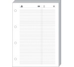 Quo Vadis - Recharge Organiseur - FEUILLES TELEPHONE T21 Blanc - 15x21 cm