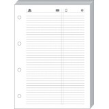 Quo Vadis - Recharge Organiseur - FEUILLES TELEPHONE T21 Blanc - 15x21 cm