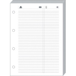 Quo Vadis - Recharge Organiseur - FEUILLES TELEPHONE T21 Blanc - 15x21 cm