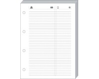 Quo Vadis - Recharge Organiseur - FEUILLES TELEPHONE T21 Blanc - 15x21 cm