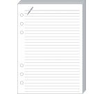 Quo Vadis - Recharge Organiseur - FICHES NOTES T21 Blanc - 15x21 cm