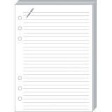 Quo Vadis - Recharge Organiseur - FICHES NOTES T21 Blanc - 15x21 cm
