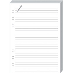 Quo Vadis - Recharge Organiseur - FICHES NOTES T21 Blanc - 15x21 cm