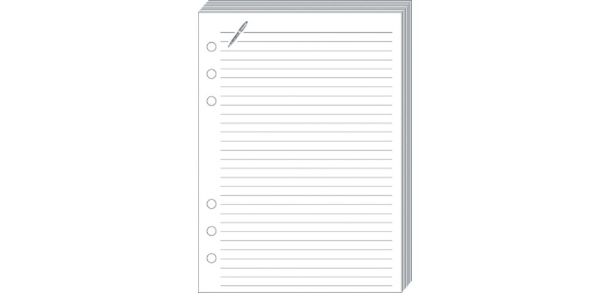 Quo Vadis - Recharge Organiseur - FICHES NOTES T21 Blanc - 15x21 cm