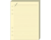 Quo Vadis - Recharge Organiseur avec répertoire - FICHES NOTES T21 ivoire 15x21 cm Papier Clairefontaine ivoire