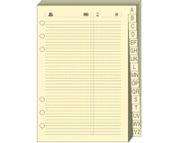 Quo Vadis - Recharge Organiseur - REPERTOIRE TEL T21 ivoire 15x21 cm Papier Clairefontaine ivoire