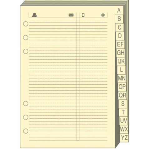 Quo Vadis - Recharge Organiseur - REPERTOIRE TEL T29 Ivoire - 21x29,7 cm
