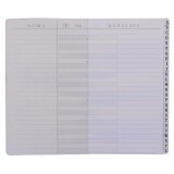 Agenda Moderne - Répertoire alphabétique - 8,7x15,3 cm - tranche dorée - par 5