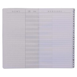 Agenda Moderne - Répertoire alphabétique - 8,7x15,3 cm - tranche dorée - par 5