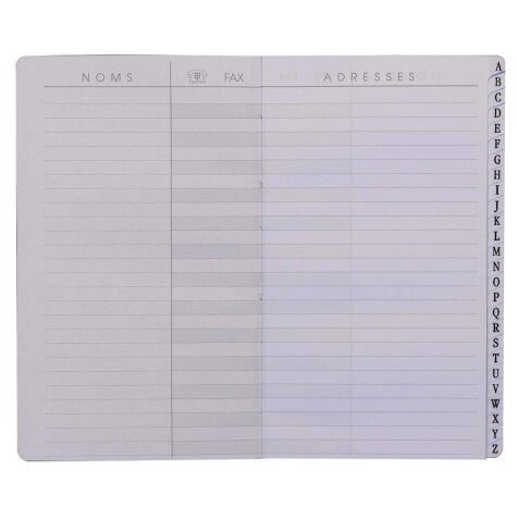 Agenda Moderne - Répertoire alphabétique - 8,7x15,3 cm - tranche dorée - par 5