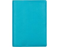 Agenda Moderne - Agenda - Spiralé - 2026 - INT ABSEM - AB SEM - Semainier Horizontal - Multilingue - Goya - Bleu canard - 12 mois de janv à déc. - 15x21 cm - Cuir pleine fleur de vachette - tranche dorée