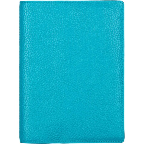 Agenda Moderne - Agenda - Spiralé - 2026 - INT ABSEM - AB SEM - Semainier Horizontal - Multilingue - Goya - Bleu canard - 12 mois de janv à déc. - 15x21 cm - Cuir pleine fleur de vachette - tranche dorée