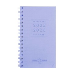 Agenda Moderne - Agenda 16 mois - Spiralé - 2025-2026 - INT 2201 SAD - HEBDOPLAN - Semainier Horizontal - Multilingue - Polypro - 16 mois de septembre à décembre - 8,7x15,3 cm - par 5