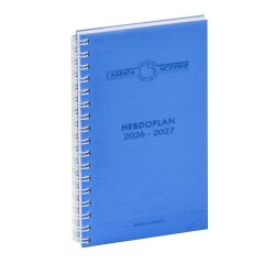 Agenda Moderne - Agenda 16 mois - Spiralé - 2026-2027 - INT 2201 SAD - HEBDOPLAN - Semainier Horizontal - Multilingue - Polypro - 16 mois de septembre à décembre - 8,7x15,3 cm - par 5