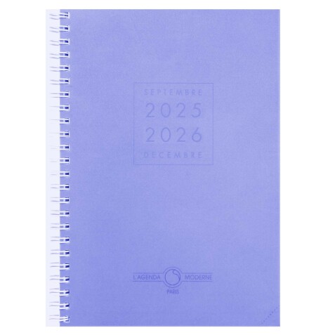Agenda Moderne - Agenda 16 mois - Spiralé - 2025-2026 - INT ABSAD - AB SEM - Semainier Planning - Multilingue - Polypro - 16 mois de septembre à décembre - 15x21 cm - par 5