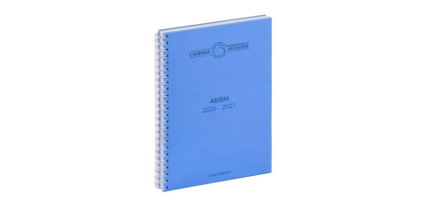 Agenda Moderne - Agenda 16 mois - Spiralé - 2026-2027 - INT ABSAD - AB SEM - Semainier Planning - Multilingue - Polypro - 16 mois de septembre à décembre - 15x21 cm - par 5