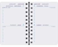 Agenda Moderne - Recharge Agenda - Spiralé - 2026 - INT 8310 /2 - 2JOURS/PAGE - 2 jours par page - Multilingue - 12 mois de janv à déc. - 7x10 cm - tranche dorée