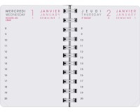Agenda Moderne - Recharge Agenda - Spiralé - 2026 - INT 8310 - 1JOUR/PAGE / 4 trimestres - Journalier - Multilingue - 12 mois de janv à déc. - 7x10 cm - tranche dorée