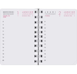 Agenda Moderne - Recharge Agenda - Spiralé - 2026 - INT 8310 - 1JOUR/PAGE / 4 trimestres - Journalier - Multilingue - 12 mois de janv à déc. - 7x10 cm - tranche dorée
