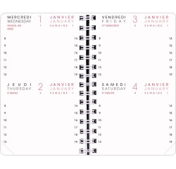 Agenda Moderne - Recharge Agenda - Spiralé avec répertoire tranche dorée - 2027 - INT 8313/2 - 13 2JOURS/PAGE - Journalier - Multilingue - 12 mois de janvier à décembre - 8,5x13 cm