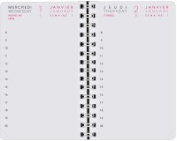 Agenda Moderne - Recharge Agenda - Spiralé - 2026 - INT 8313 - 13 1JOUR/PAGE / 4 trimestres - Journalier - Multilingue - 12 mois de janv à déc. - 8,5x13 cm - tranche dorée