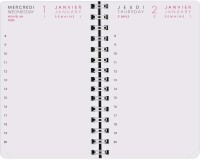 Agenda Moderne - Recharge Agenda - Spiralé - 2026 - INT8313SEM - 13 1JOUR/PAGE / 2 semestres - Journalier - Multilingue - 12 mois de janv à déc. - 8,5x13 cm - tranche dorée