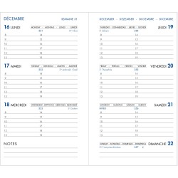 Agenda Moderne - Recharge Agenda - 2026 - INT 2001 - HEBDOPLAN - Semainier Horizontal - Multilingue - 12 mois de janv à déc. - 8,7x15,3 cm - tranche dorée