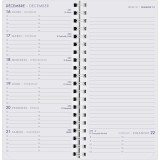 Agenda Moderne - Recharge Agenda - Spiralé - 2026 - INT 3501 - 7+ NOTES - Semainier Horizontal - Multilingue - 12 mois de janv à déc. - 9x17 cm