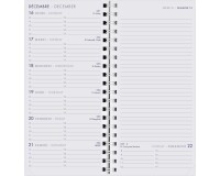 Agenda Moderne - Recharge Agenda - Spiralé - 2026 - INT 3501 - 7+ NOTES - Semainier Horizontal - Multilingue - 12 mois de janv à déc. - 9x17 cm