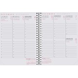 Agenda Moderne - Recharge Agenda - Spiralé - 2026 - INT ABSEM - AB SEM - Semainier Horizontal - Multilingue - 12 mois de janv à déc. - 15x21 cm - tranche dorée