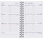 Agenda Moderne - Recharge Agenda 16 mois - Spiralé - 2025-2026 - INT 2201 SAD - HEBDOPLAN - Semainier Horizontal - Multilingue - 16 mois de septembre à décembre - 8,7x15,3 cm