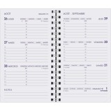 Agenda Moderne - Recharge Agenda 16 mois - Spiralé - 2025-2026 - INT 2201 SAD - HEBDOPLAN - Semainier Horizontal - Multilingue - 16 mois de septembre à décembre - 8,7x15,3 cm